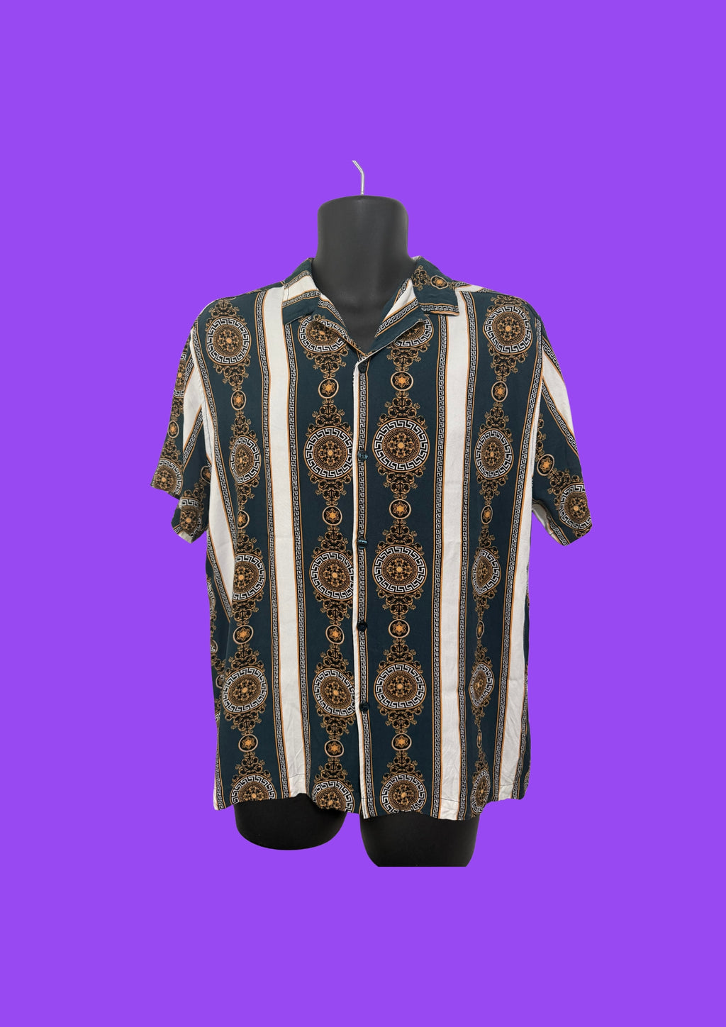 Casa Moda Coture Medium Button Down Short Sleeve Shirt
