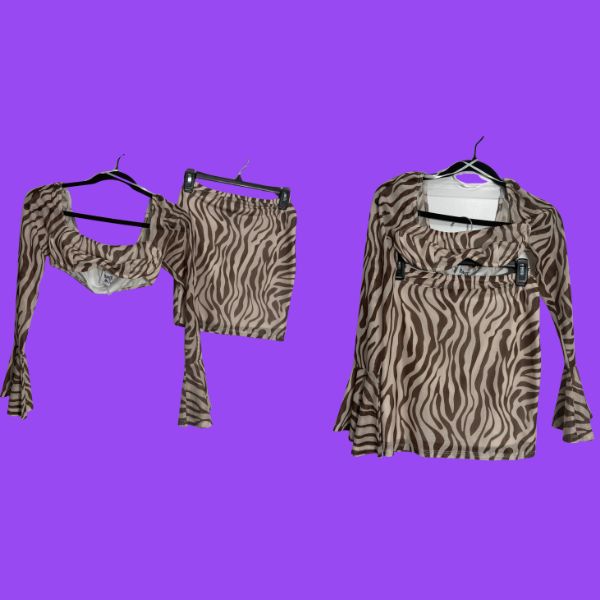 Zebra Princess Polly Top & Skirt Set, 4