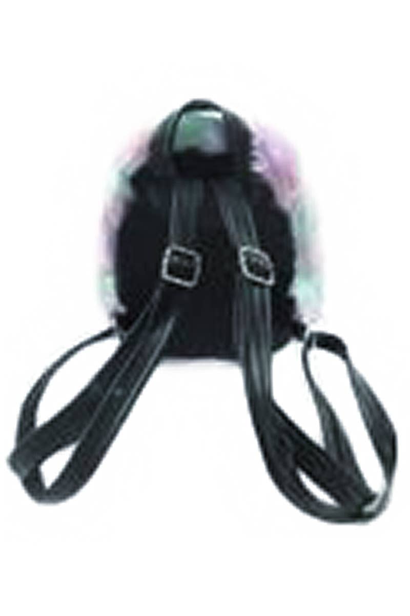 Tie Dye Fuzzy Faux Fur Retro Backpack