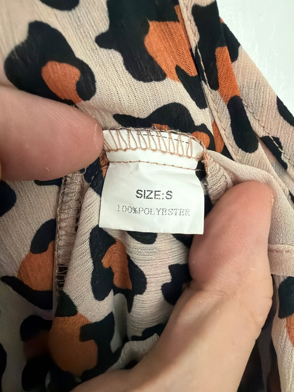 Spaghetti Strap Animal Print Top