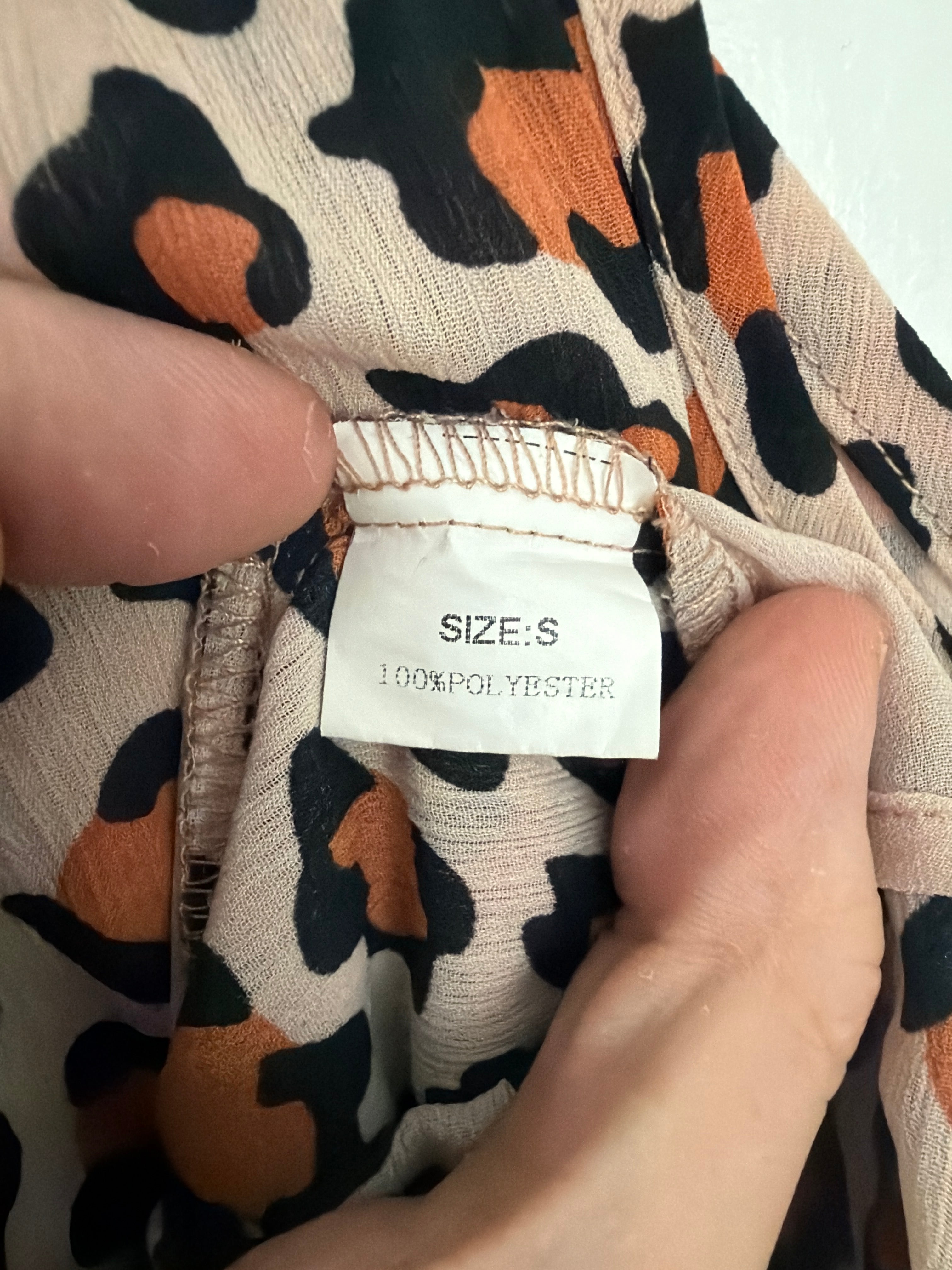 Spaghetti Strap Animal Print Top