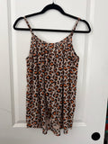Spaghetti Strap Animal Print Top