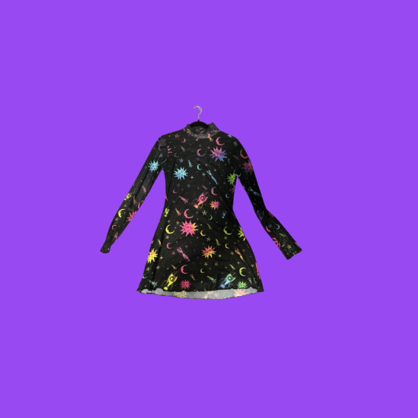 Black Sun and Moon Current Mood Dress, L