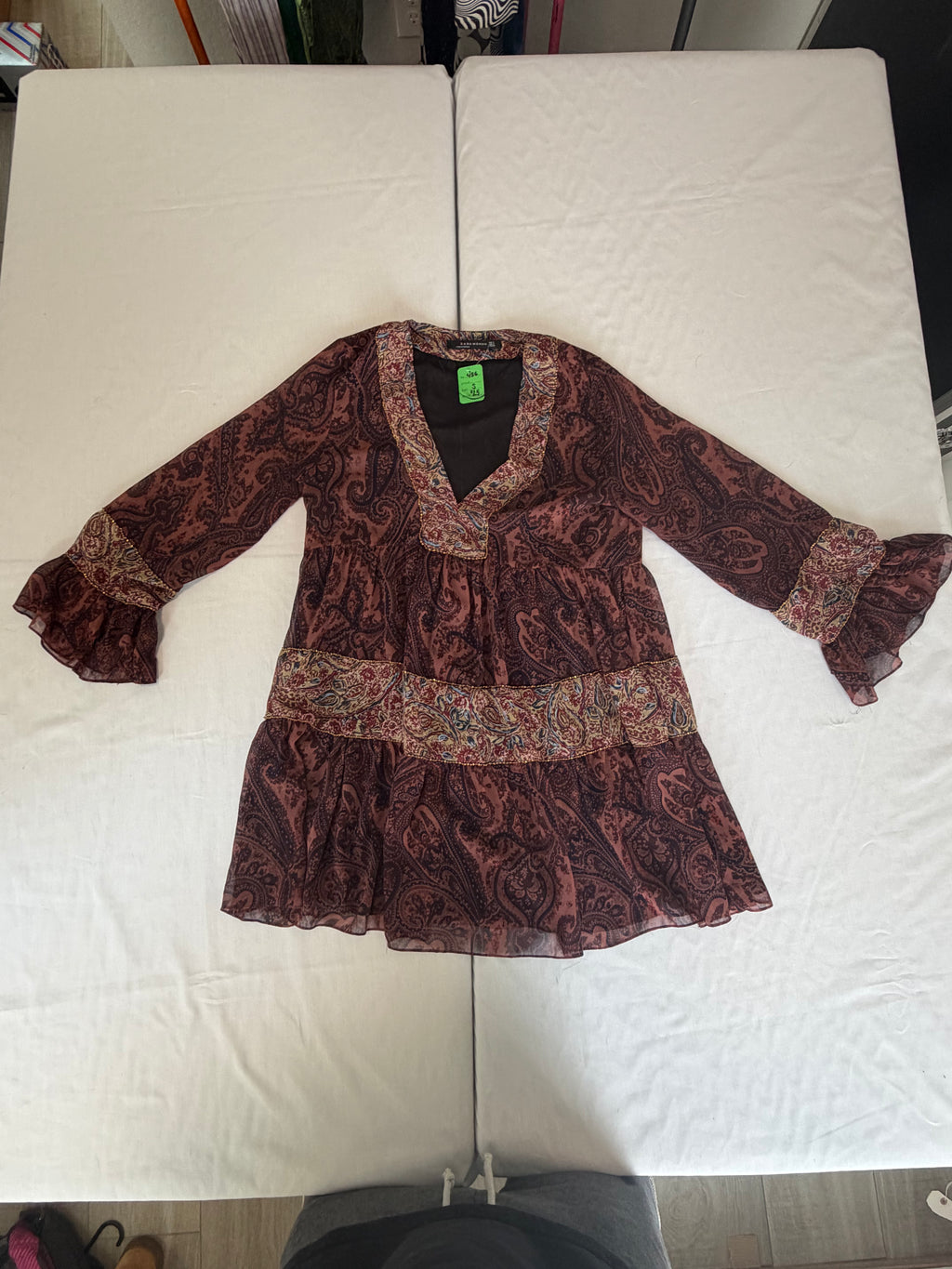 Zara Woman Paisley Shirt Dress
