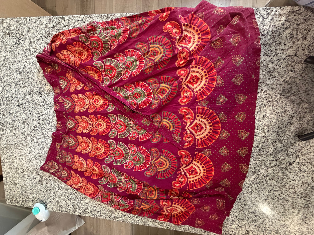 Boho Wrap Around Skirt 100%