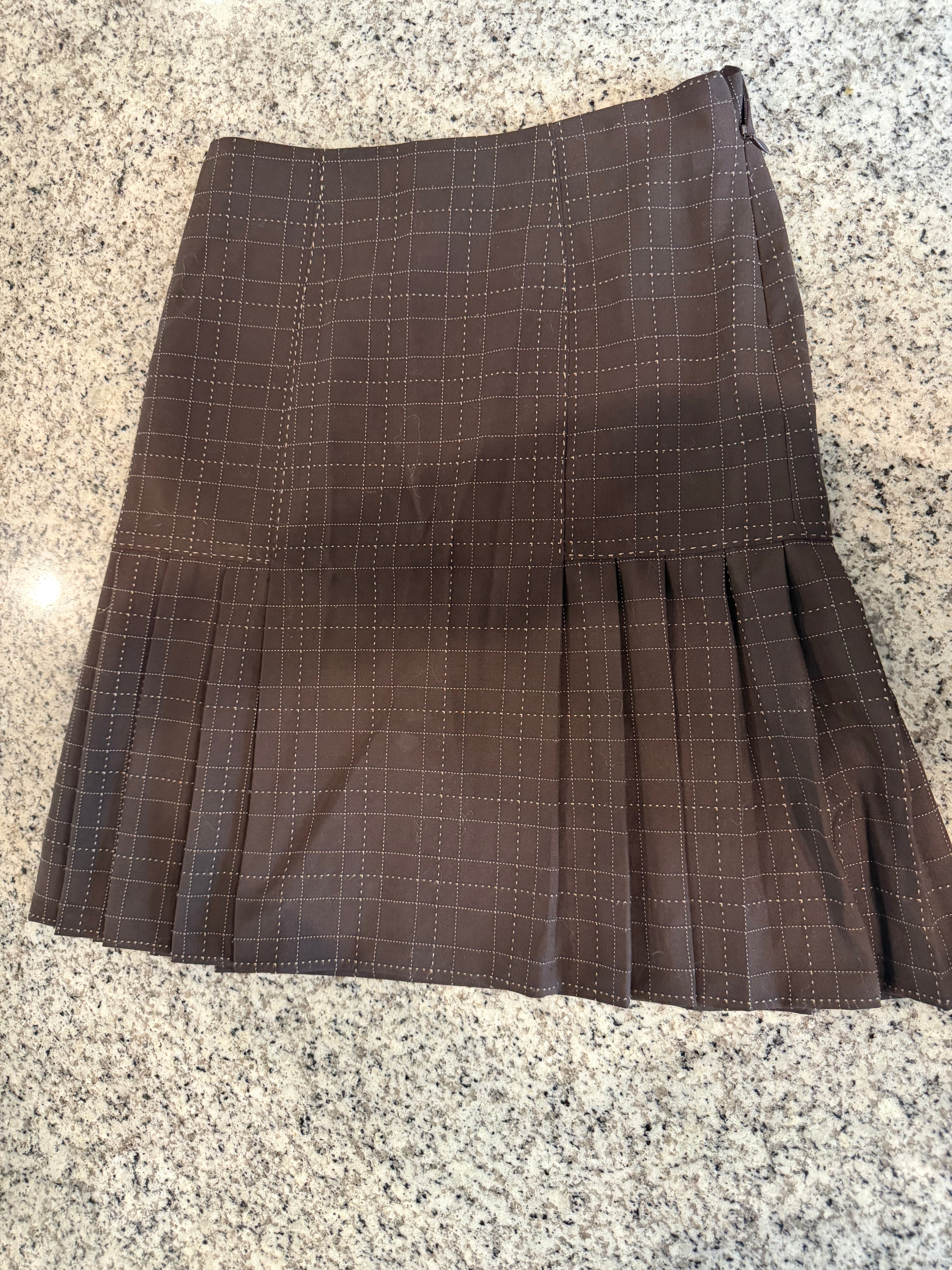 Wool Pleated Skirt