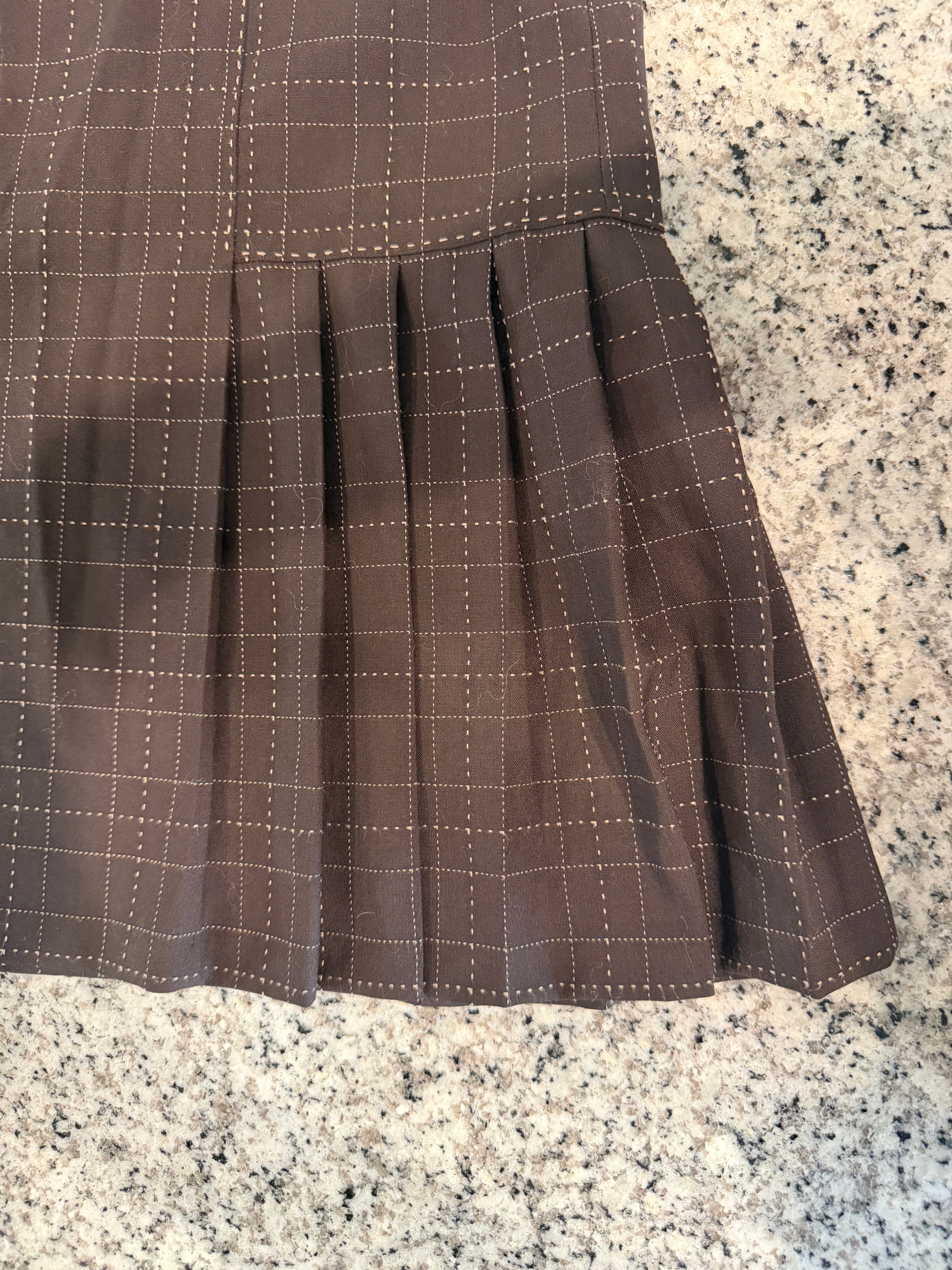 Wool Pleated Skirt