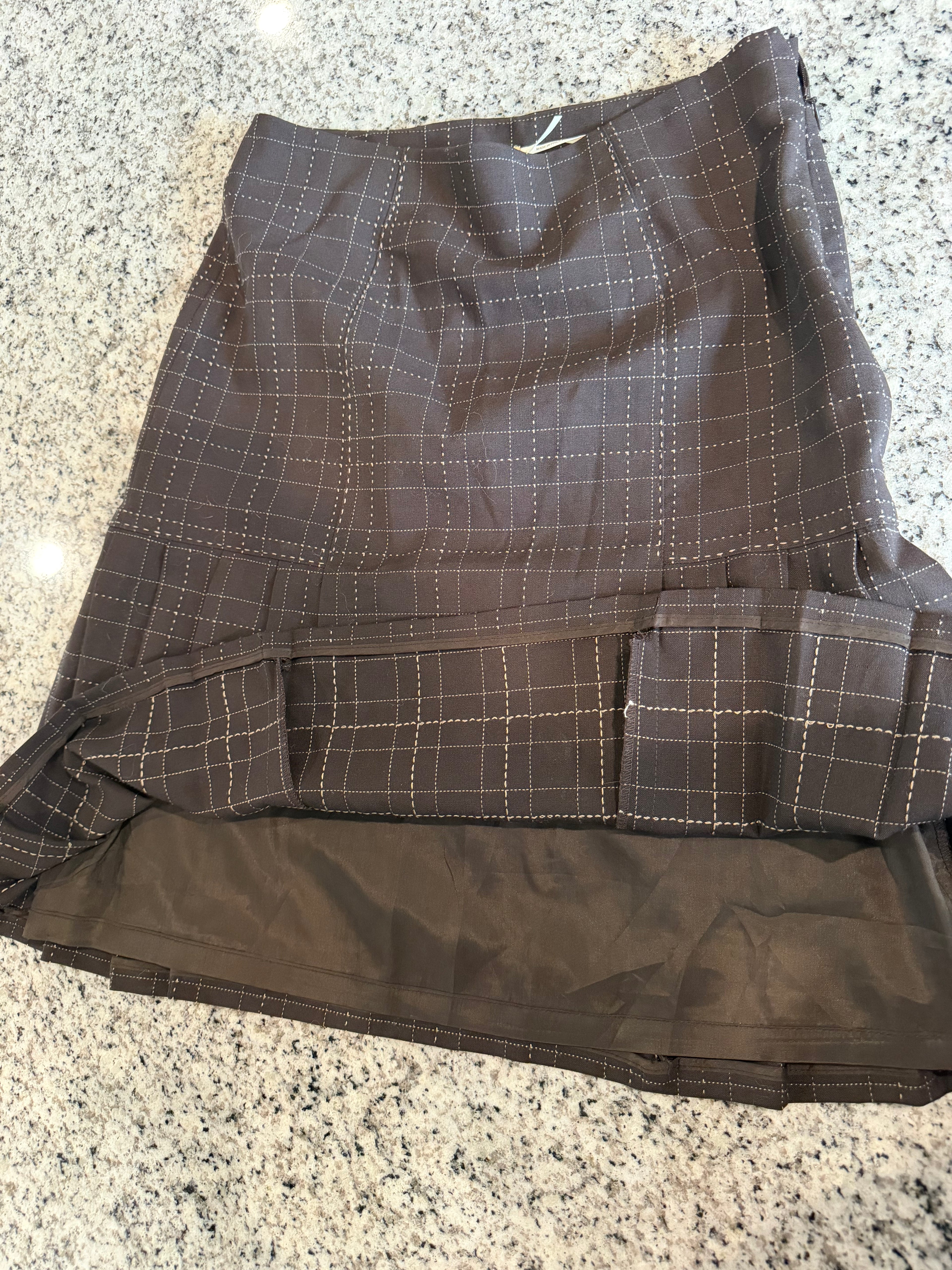Wool Pleated Skirt