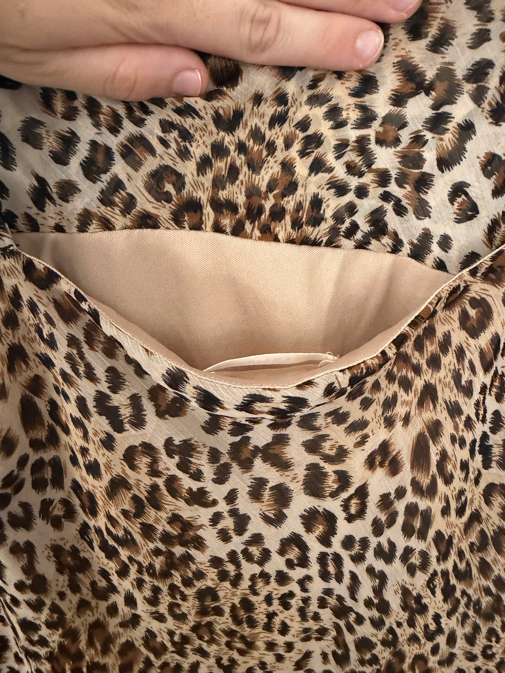 Le Lis Leopard Print Lined Slip Dress – Made in USA, Size M