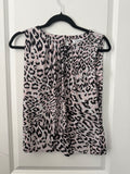 Calvin Klein Pink Leopard Sleeveless Blouse – Petite Medium PM