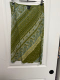 The Limited 100% Silk Green & Blue Paisley Skirt- Size Small