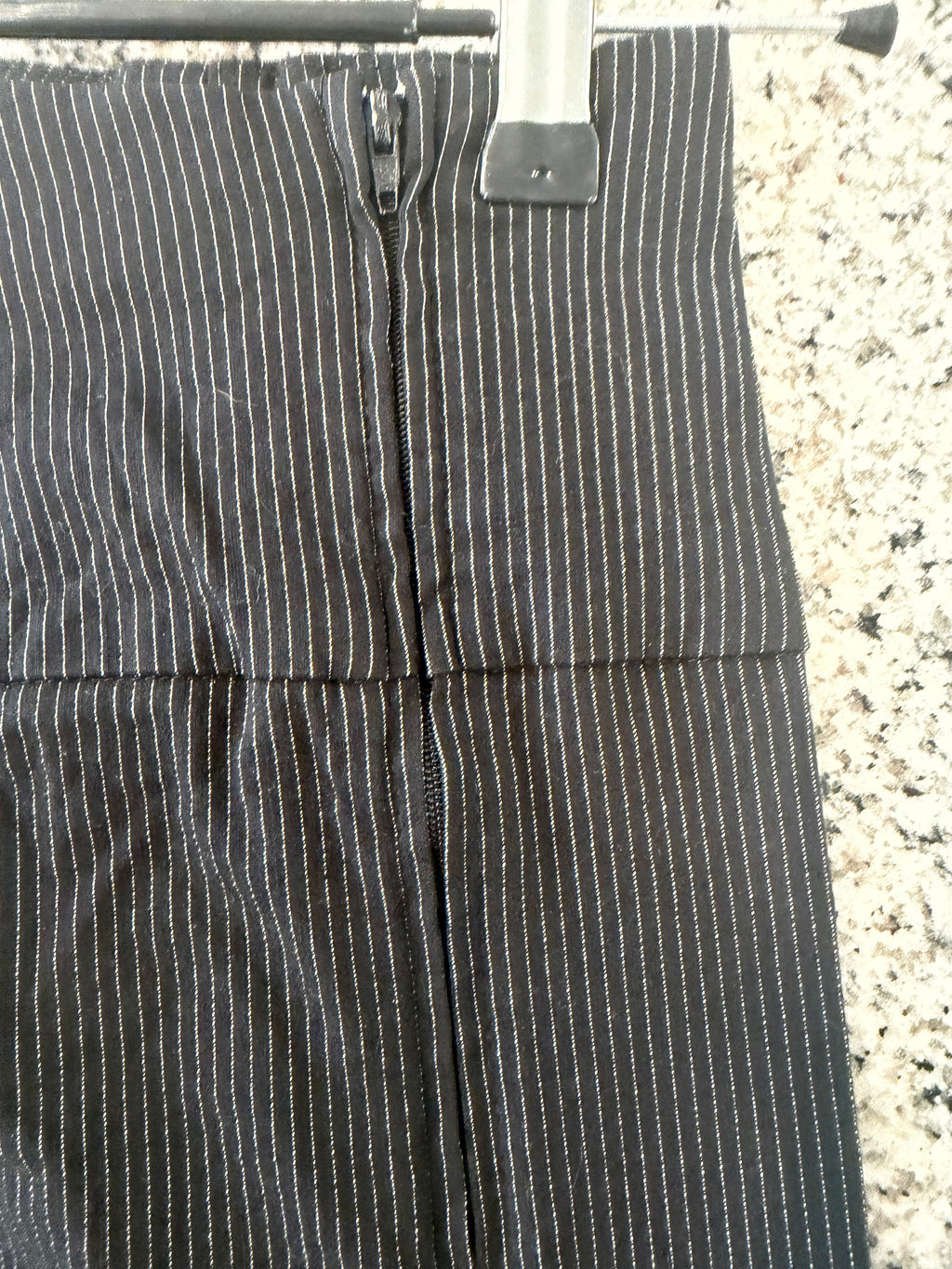 Klassy Small Black/White Pinstripe Pencil Skirt