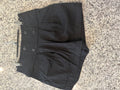 Medium High waisted Black Sailor Pleated Shorts