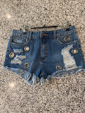 Litz Medium Upcycled Denim Cutoff Shorts