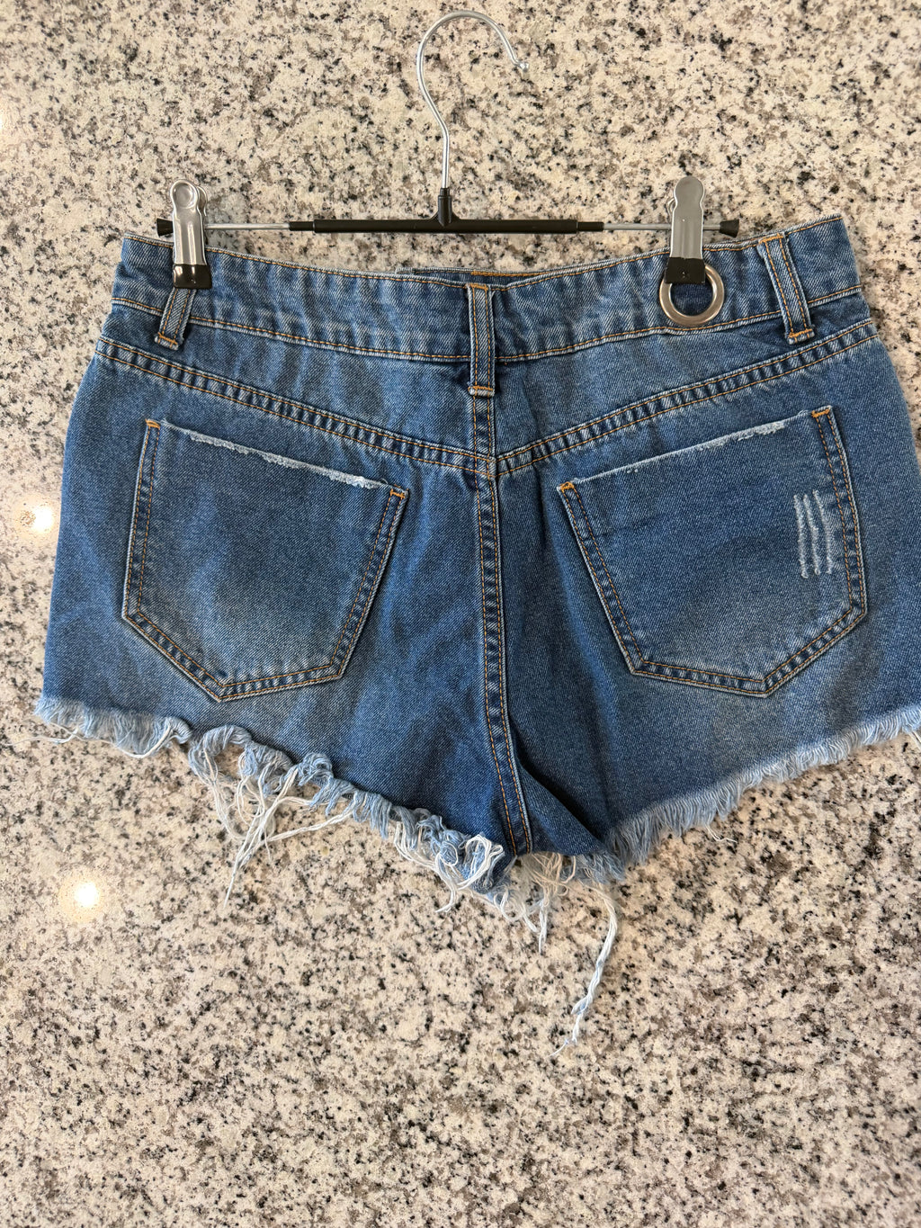 Litz Medium Upcycled Denim Cutoff Shorts