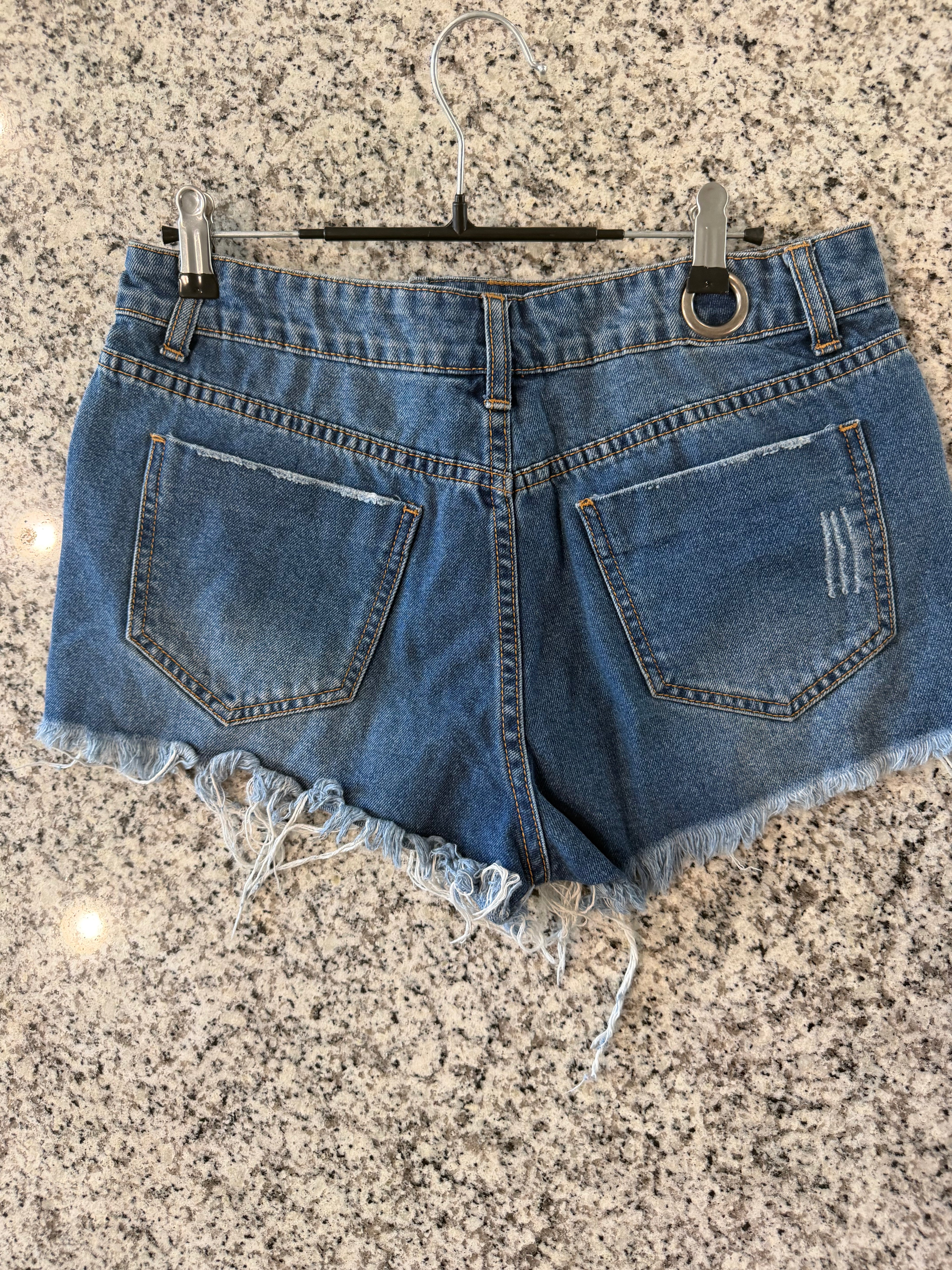 Litz Medium Upcycled Denim Cutoff Shorts