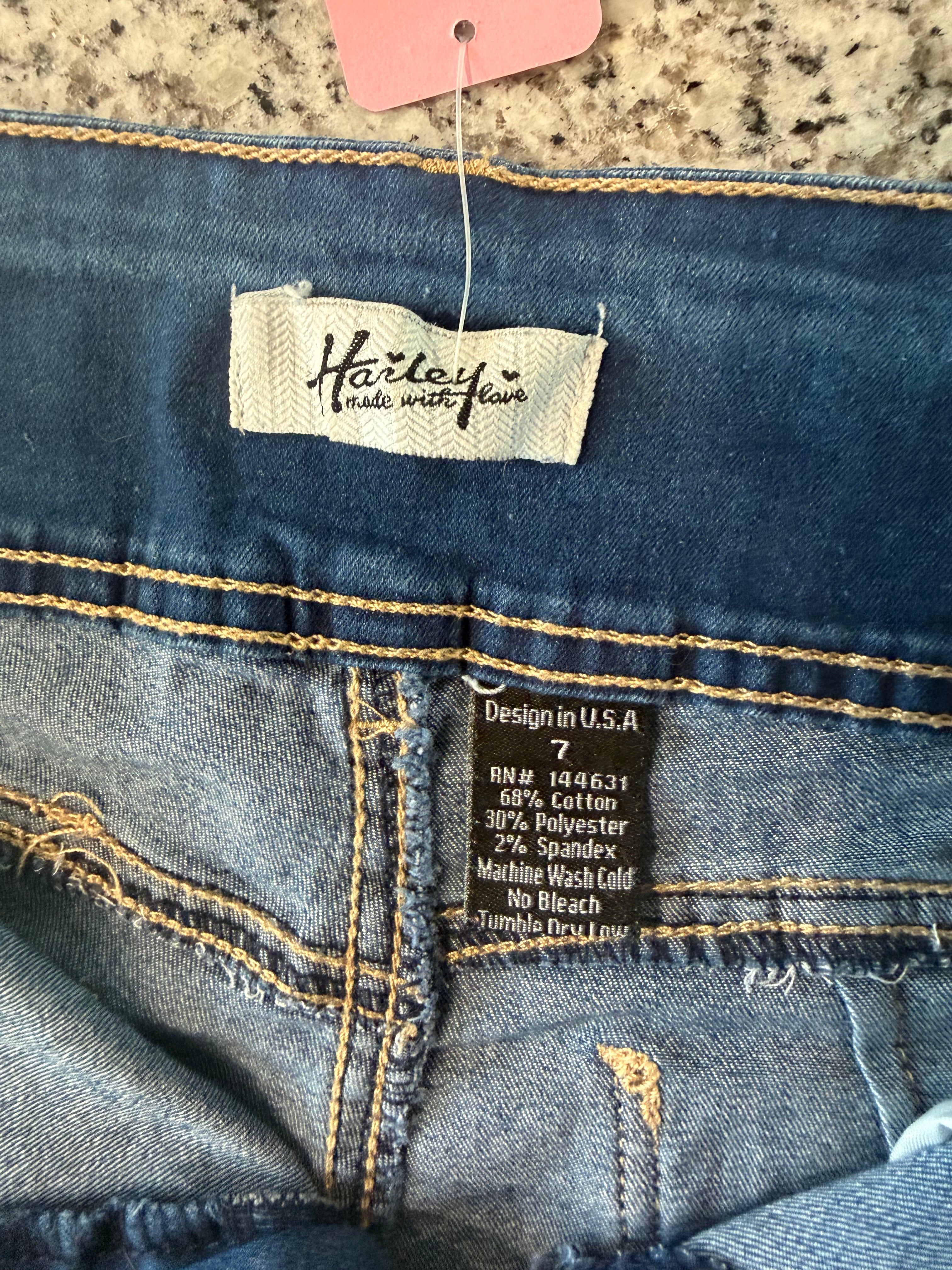 Hailey Size 7 Cuffed Denim Shorts
