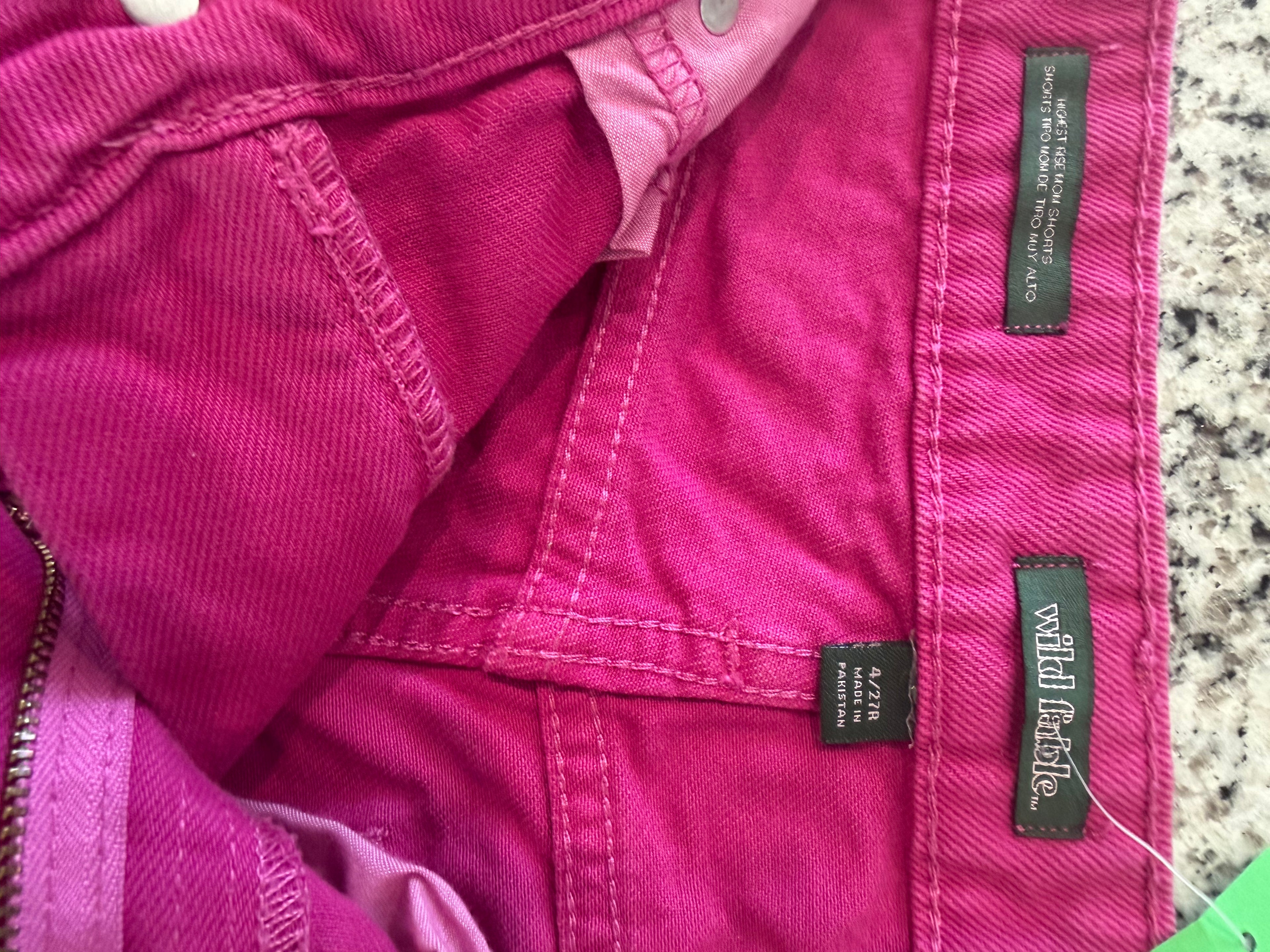 Wild Fable Size 27 Pink Denim Cuffed Shorts