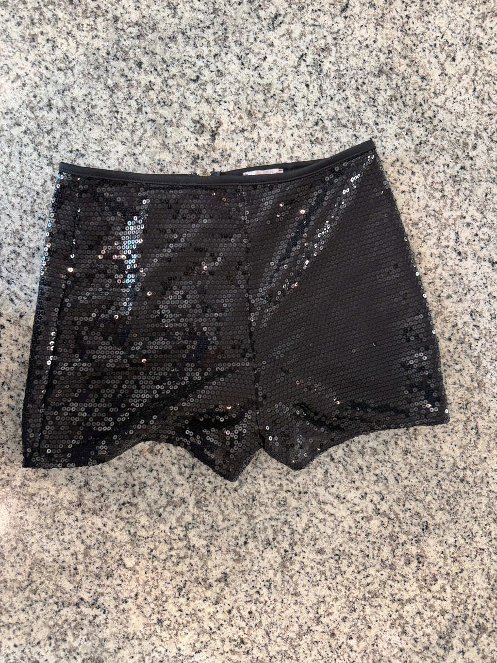 A'GACI Size Large Black Sequin Shorts