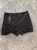 A'GACI Size Large Black Sequin Shorts