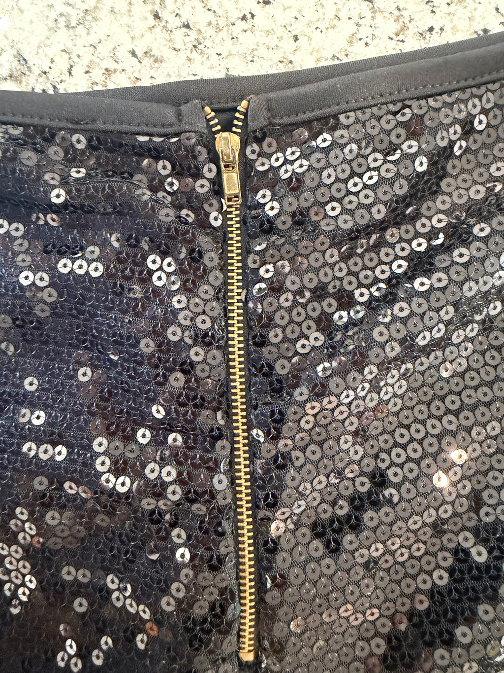 A'GACI Size Large Black Sequin Shorts