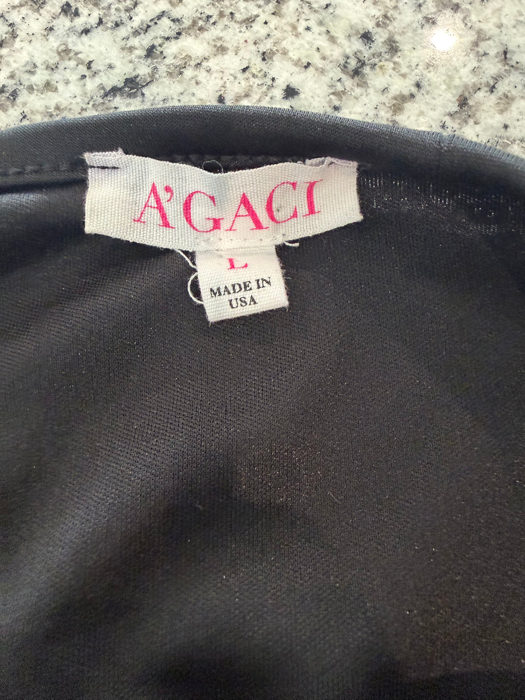 A'GACI Size Large Black Sequin Shorts