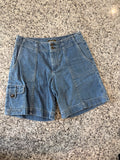 Eddie Bauer Size 2 Mercer Fit Denim Utility Cargo Shorts