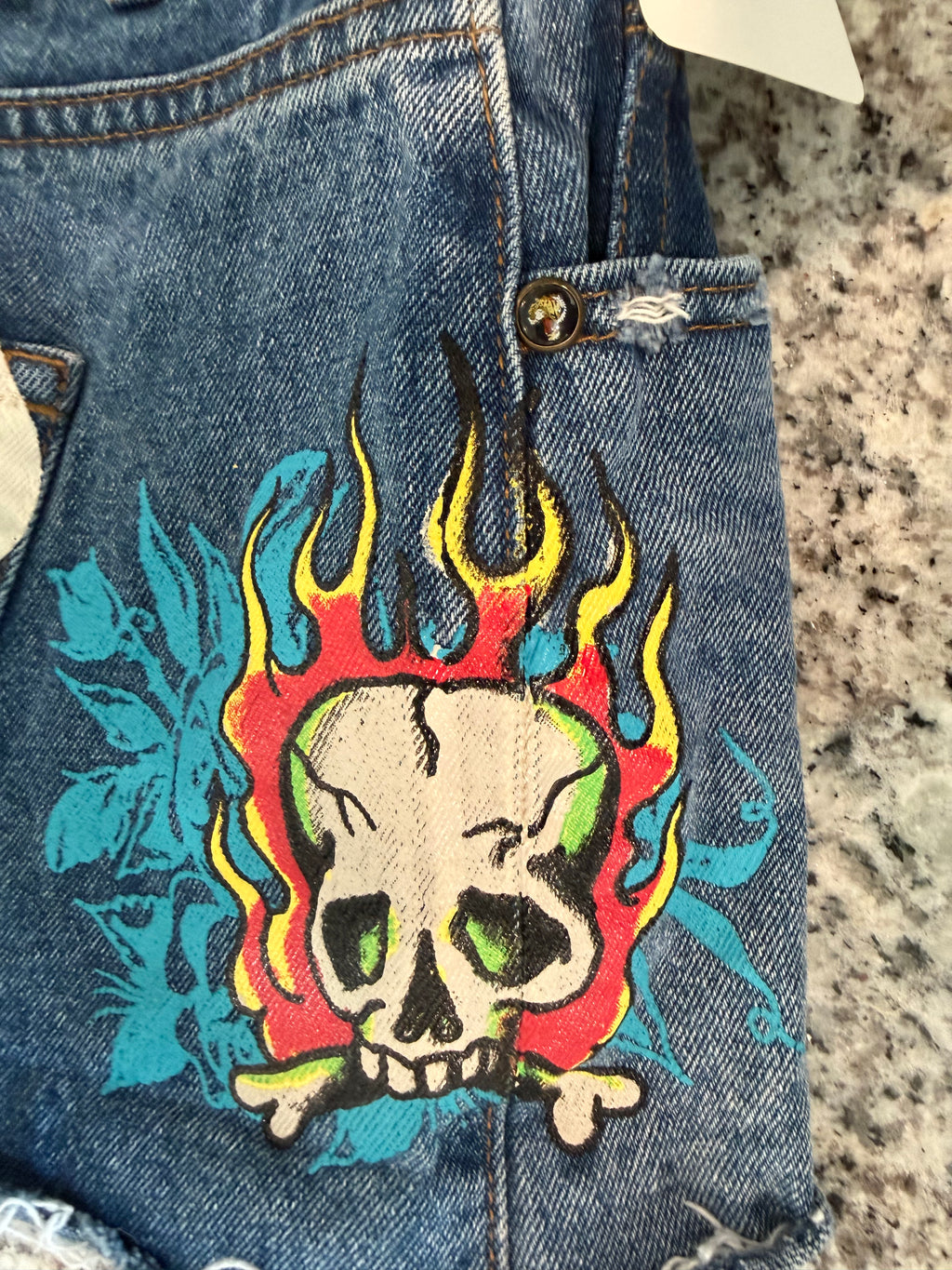 Retro Ed Hardy XL Denim Shorts