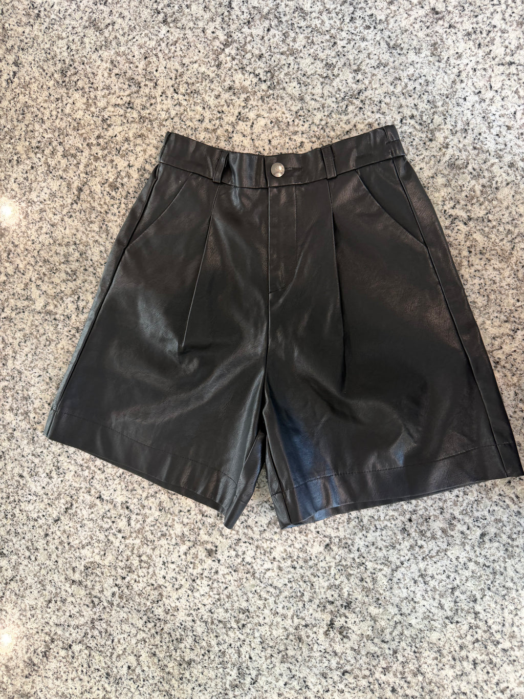 Small Faux Leather Shorts