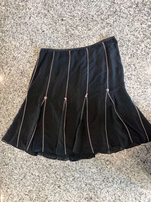 100% Silk 14W Context Flare Skirt