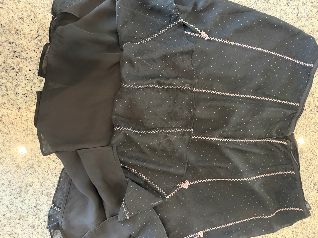 100% Silk 14W Context Flare Skirt