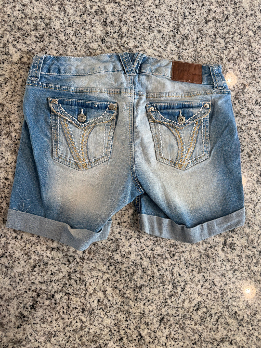 Aria Cuffed Denim Shorts Size 11/12