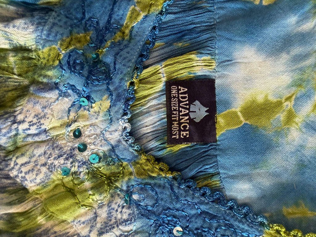 Advance One Size Fits Most Tie Dye Sleeveless Blouse