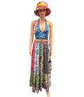 Cotton Multi Patch Long Festival Skirt