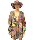 Cotton Viscose Multi Color Open Front Cardigan