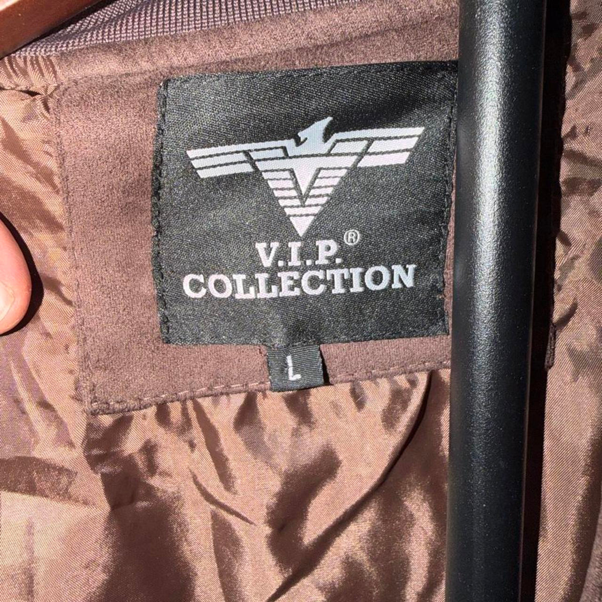 Brown Suede Feel Bomber Jacket Size Large