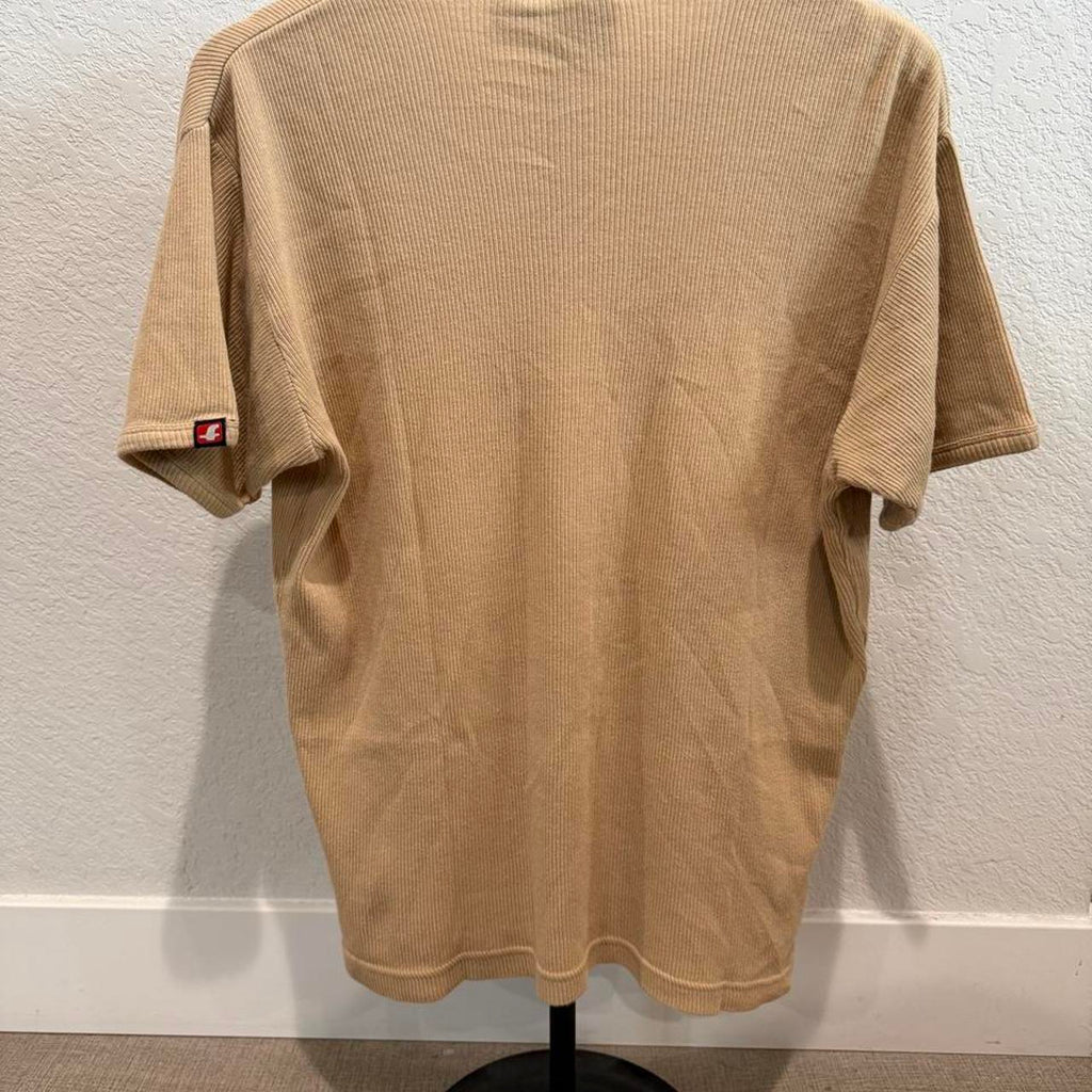 Ferrucho Size Medium 100% Basic Tan Tee Shirt