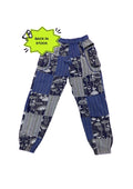 Cotton Blue Multi Patchwork Bottom Closer Mushroom Pant