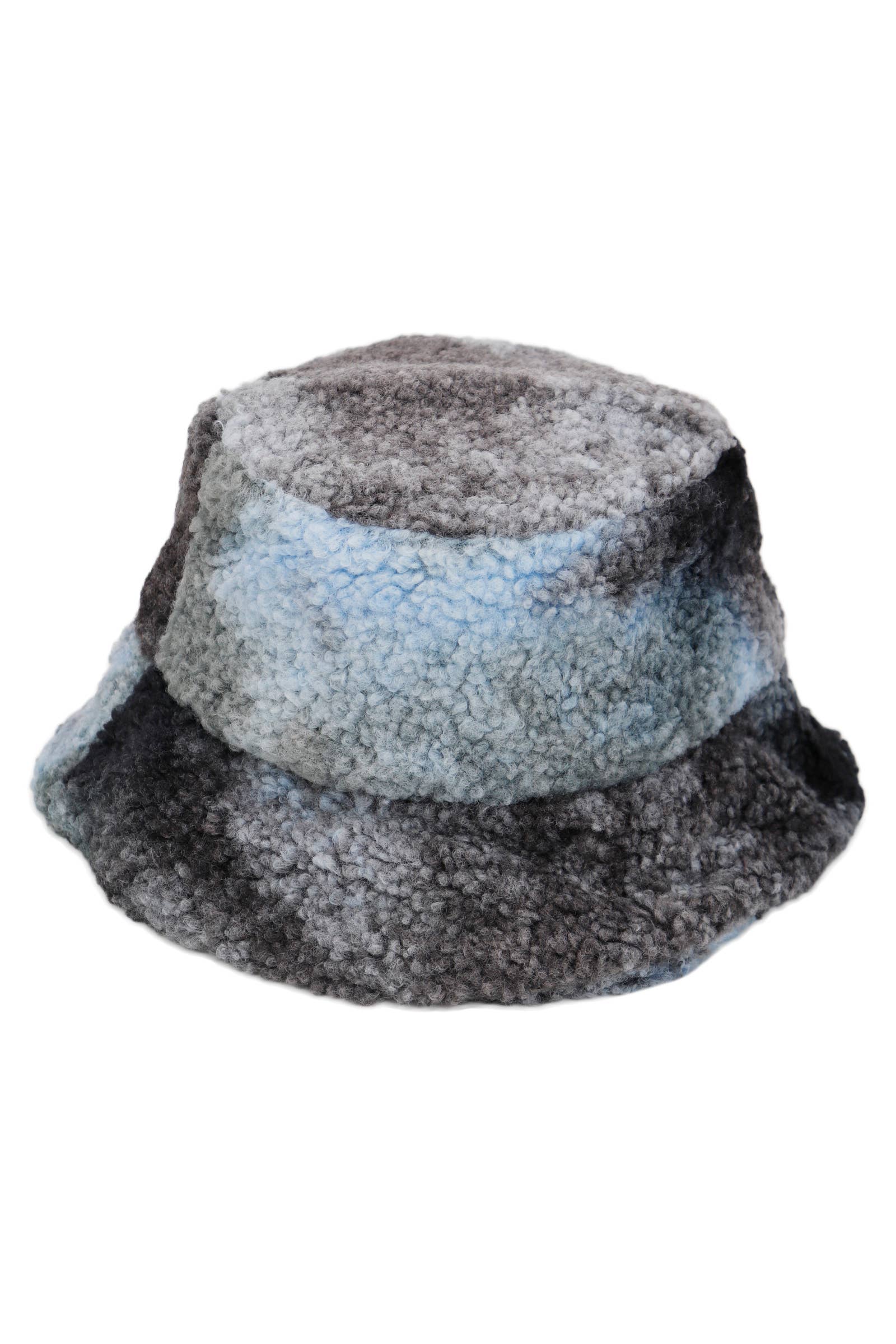 Tie Dye Fluffy Sherpa Fleece Bucket Hat